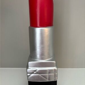 Red and Silver Lipstick Decor vase